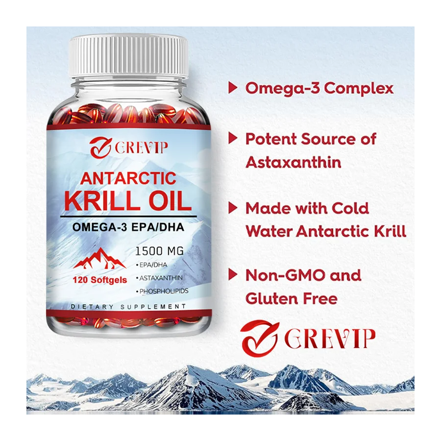 Antarctic Krill Oil Omega 3 Aceite De Krill 1500mg 120 softgel caps-4