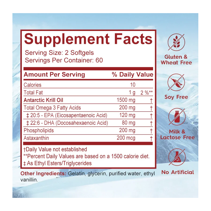 Antarctic Krill Oil Omega 3 Aceite De Krill 1500mg 120 softgel caps-6