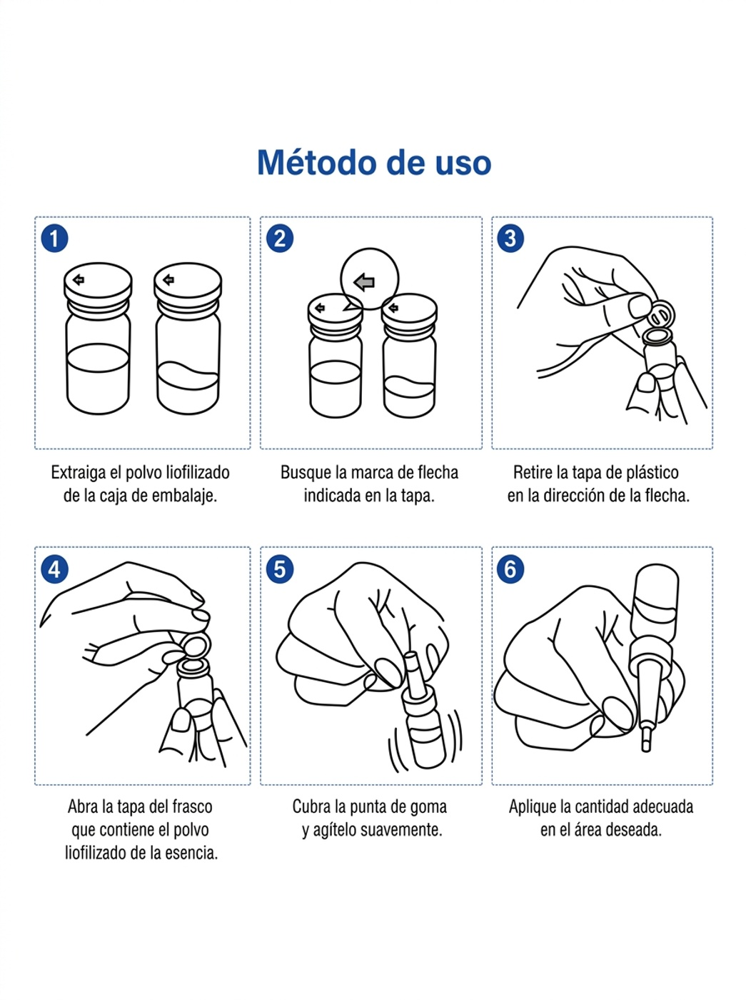 Set Profesional de Polvo Liofilizado con Peptidos de Cobre Azul Anti-Edad  Reafirmante-6