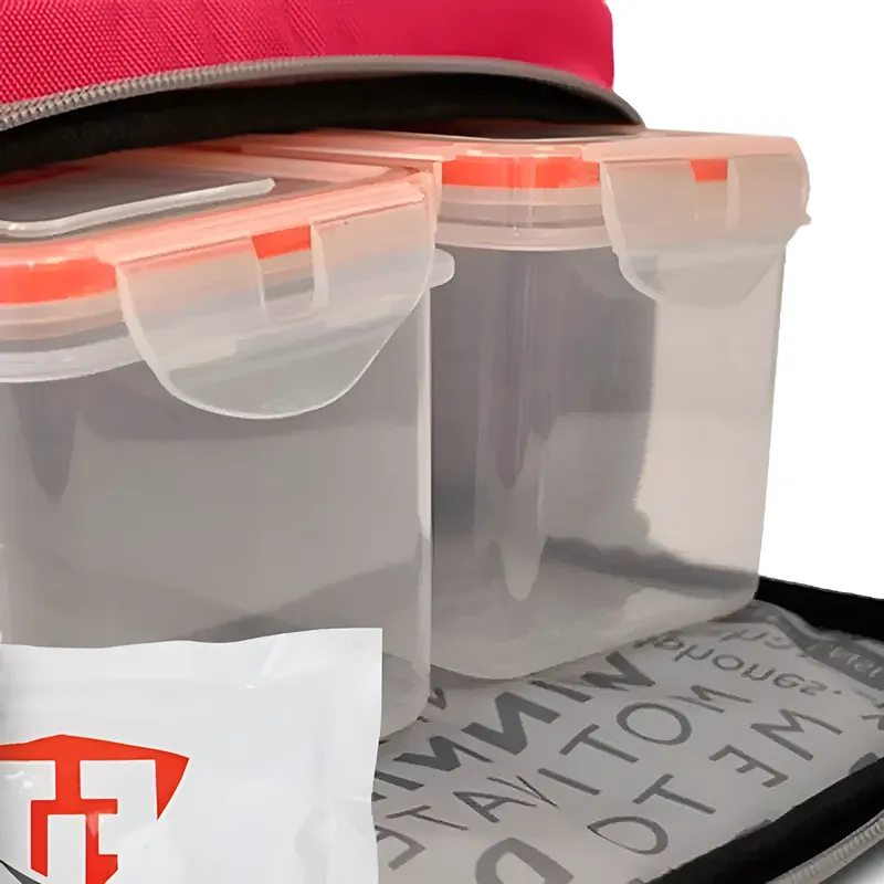 Lonchera Termica Fitmark The Box SM Red Organizador Comida Con Contenedores-2