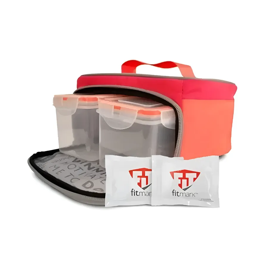 Lonchera Termica Fitmark The Box SM Red Organizador Comida Con Contenedores-4