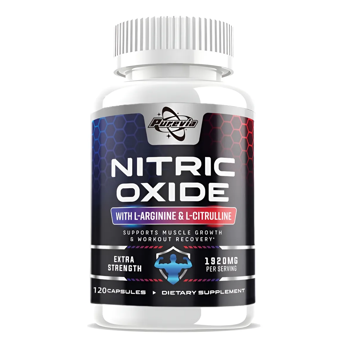 Suplemento Nitrix Aumento Oxido Nitrico Purevia 1920mg 120 caps-0