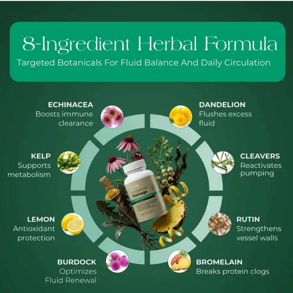 Suplemento Drenaje Linfatico Hinchazon Celulitis Detox 60u-2