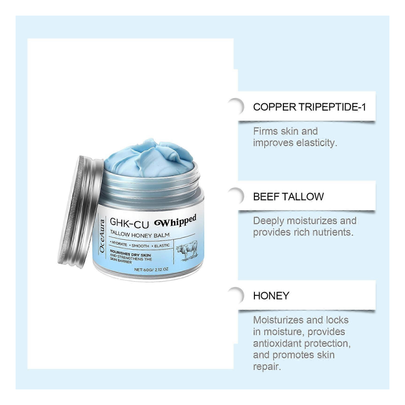 Whipped Tallow Evil Goods Crema Facial Efecto Lifting 60gr Honey Balm-2