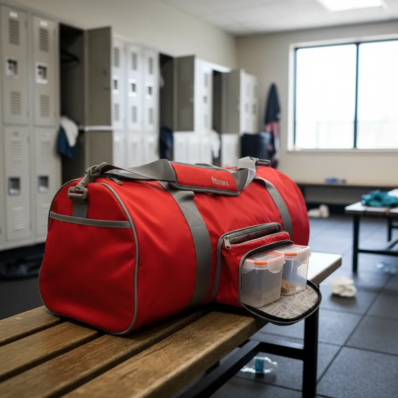  Bolso Fitmark The Transporter Duffel Red Organizador de Comida Para El Gimnasio -7