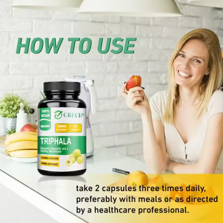 Triphala 2000mg Organico Antioxidante Cleanse Detox Herbal 120caps-4