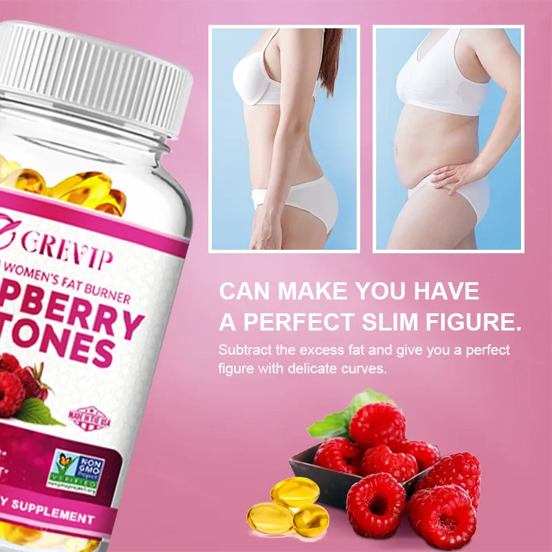 Cetonas De Frambuesa Raspberry Ketones 1200mg Quemador De Grasas 120caps-5
