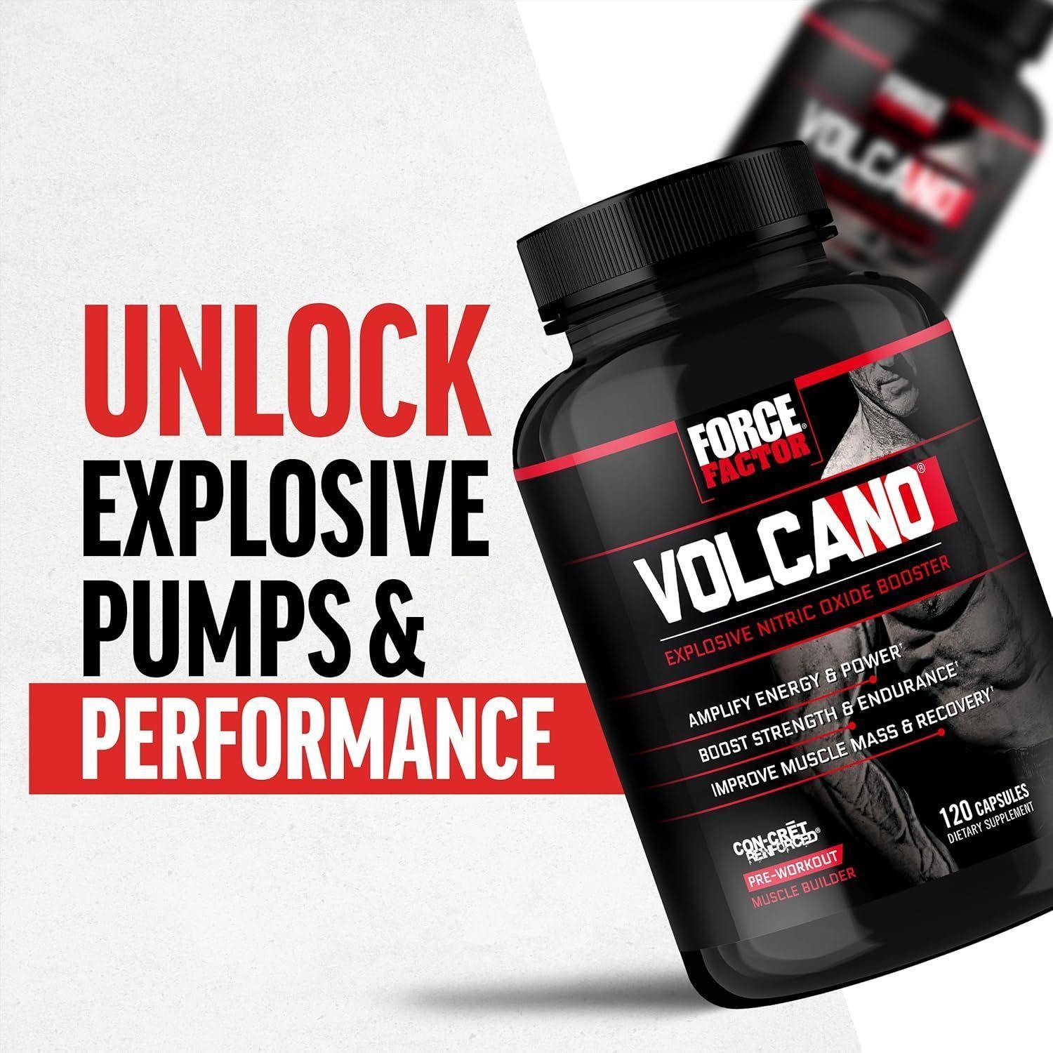 Force Factor Volcano Aumento Oxido Nitrico Creatina Con-cret 120 caps-6