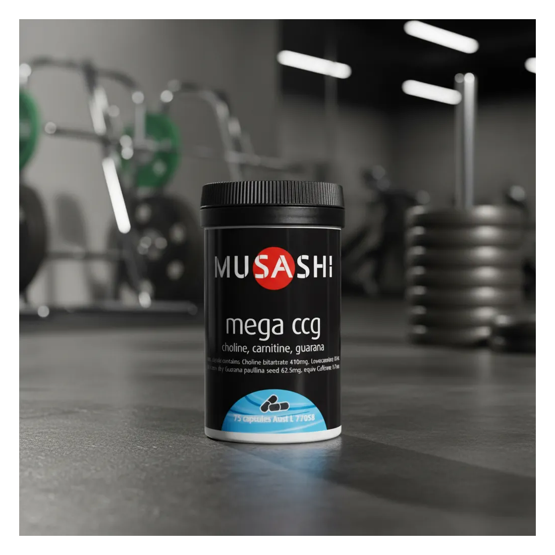 Musashi Mega Carnitina CCG 1115mg Colina Guarana Quemador De Grasas 75 caps-4