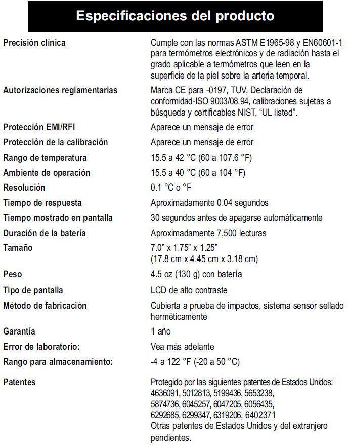 Exergen Smartglow Termometro Digital Escaner Arteria en segundos-6