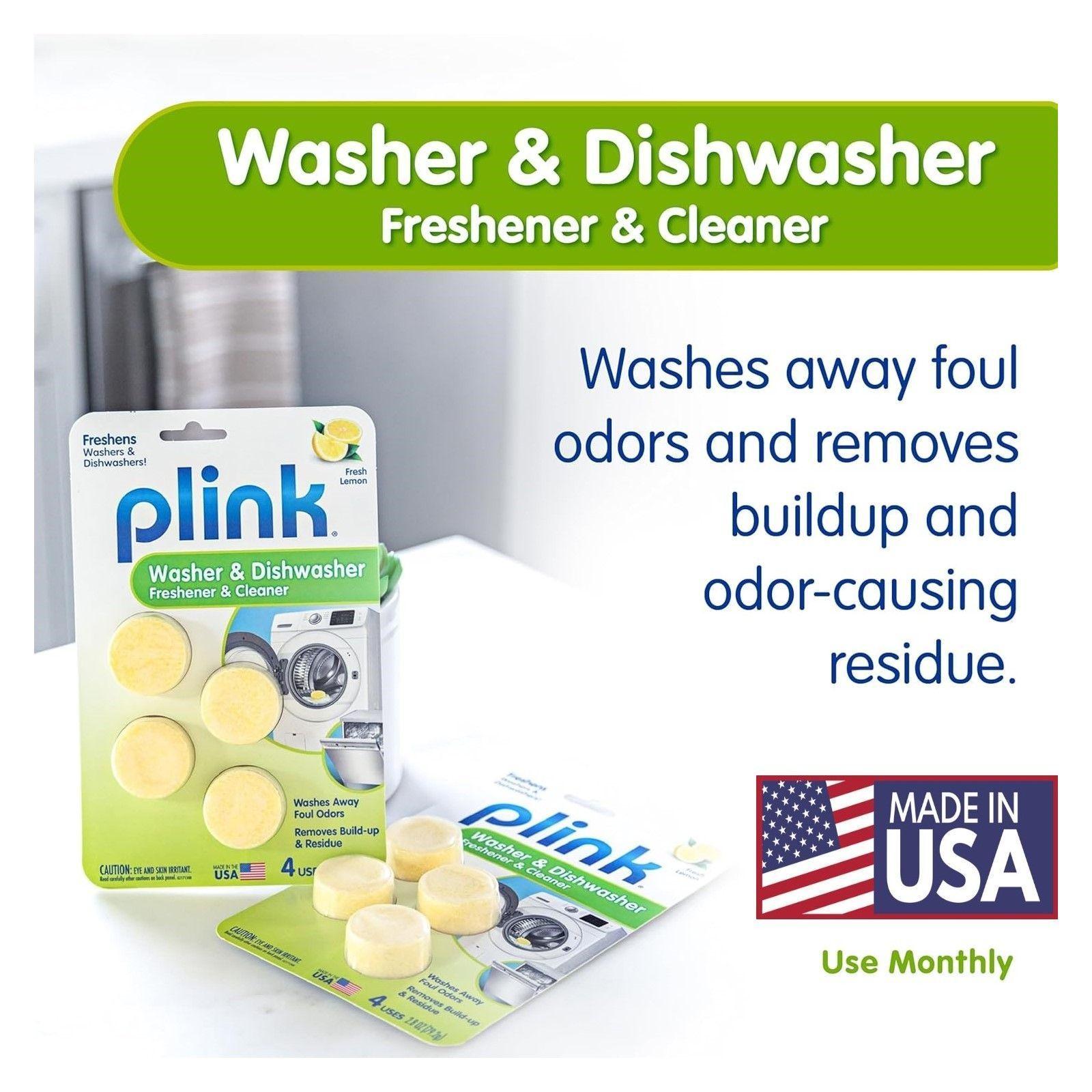 Plink Pastillas de Limpieza Para Lavadoras y Lavavajillas 4 unid Lemon Fresh Scent-2