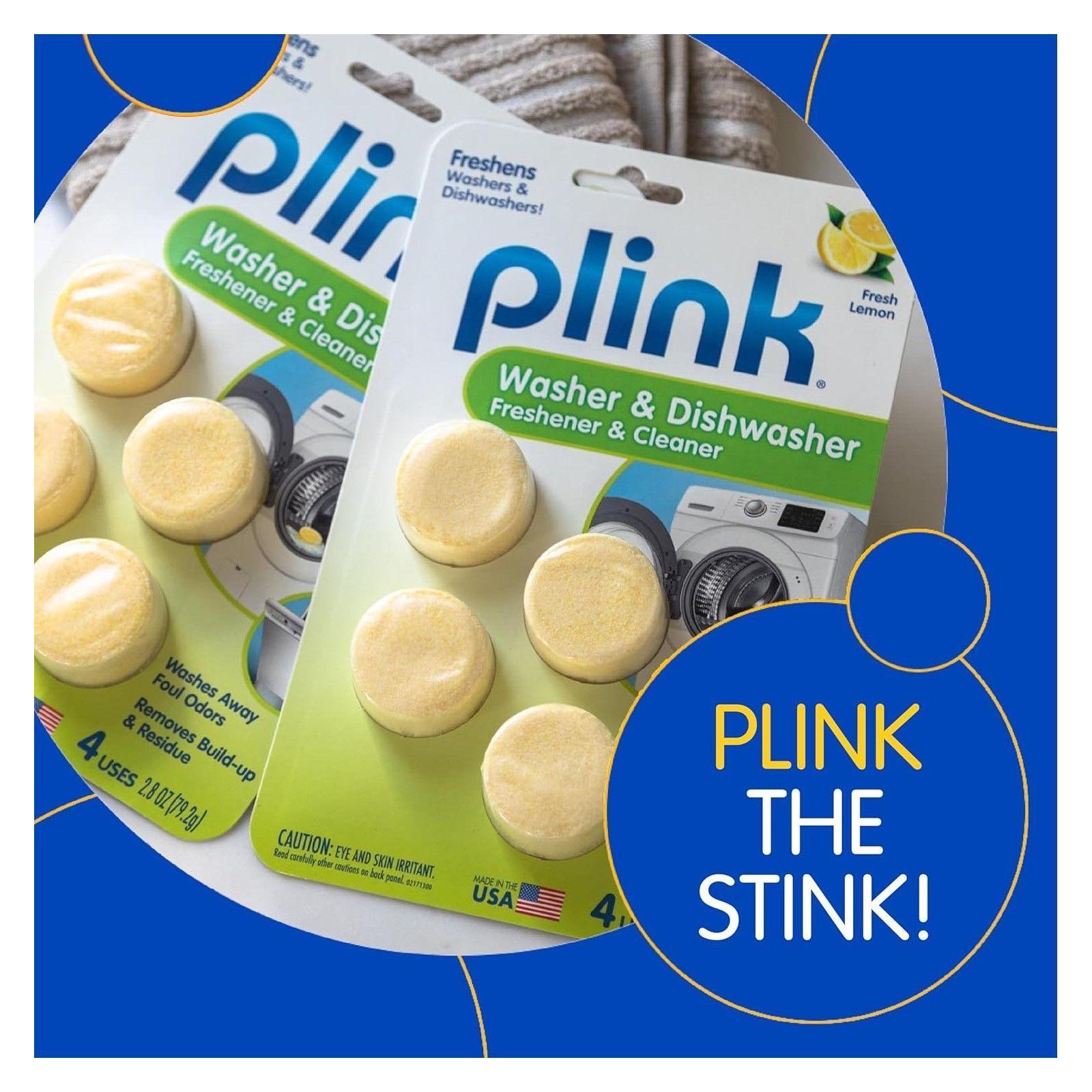 Plink Pastillas de Limpieza Para Lavadoras y Lavavajillas 4 unid Lemon Fresh Scent-5