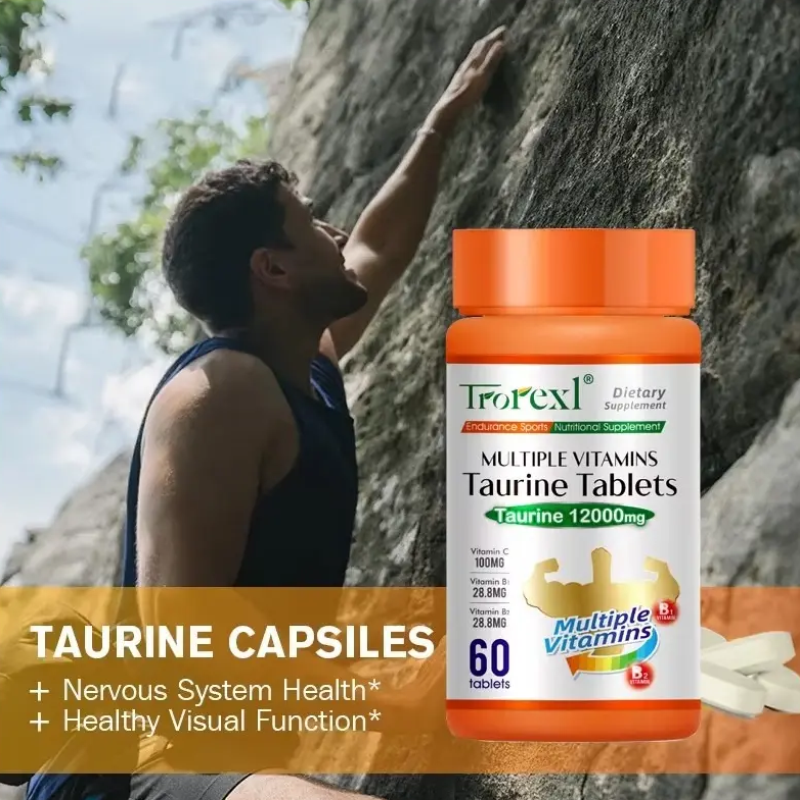 Super Multivitaminico Taurina 12000mg Aminoacido Energizante 60 tabletas-5