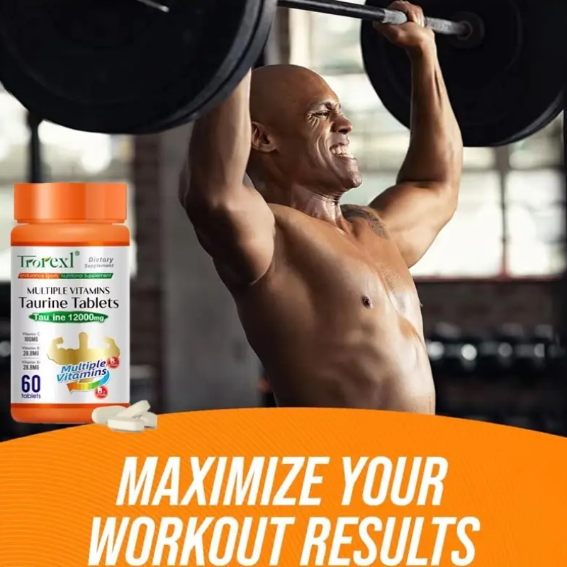 Super Multivitaminico Taurina 12000mg Aminoacido Energizante 60 tabletas-7
