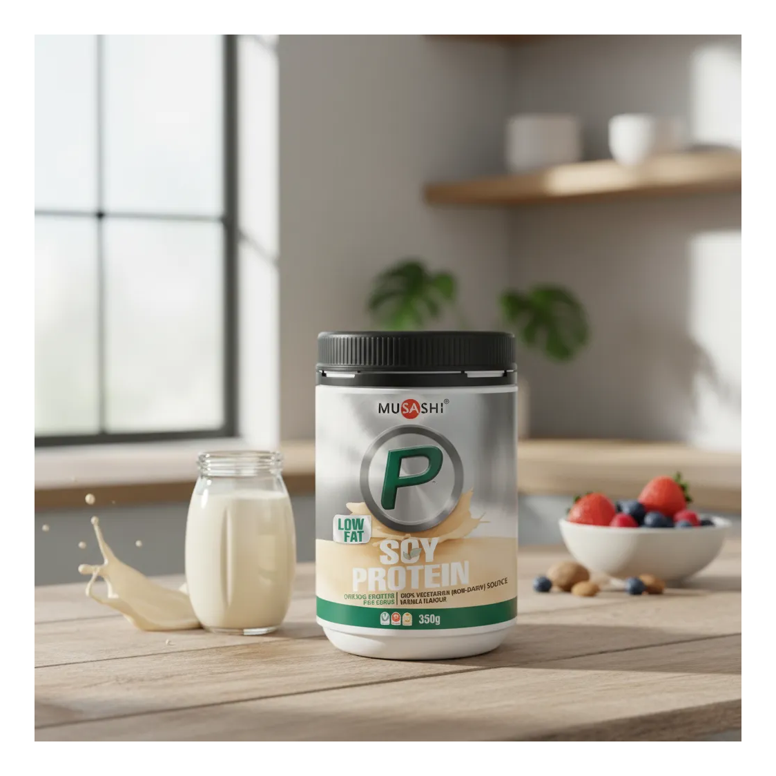 Musashi Batido De Proteinas Vegan Soy Protein Proteina Vegetal Vegana Vainilla-3