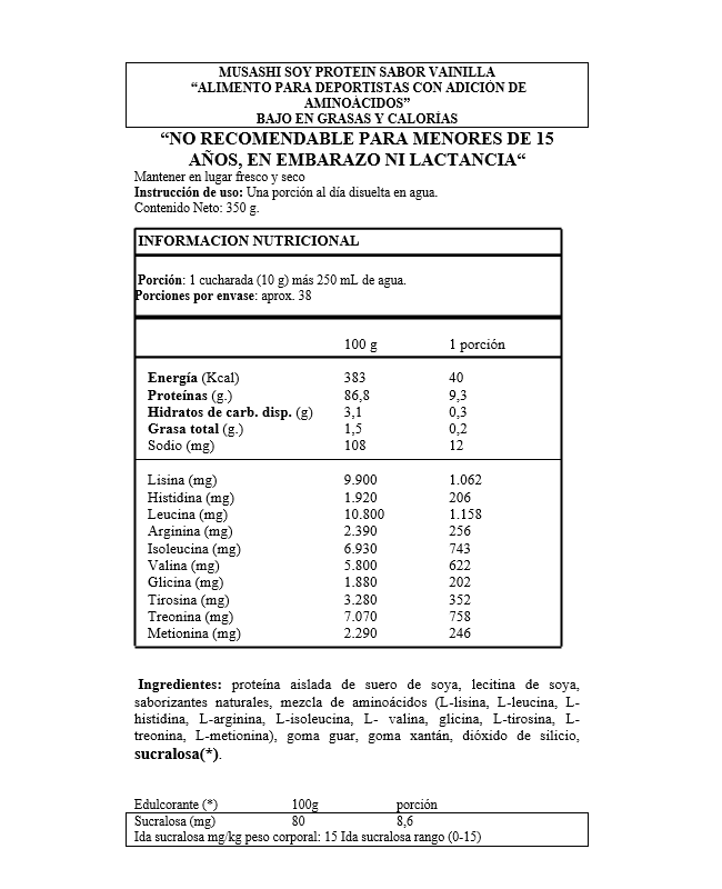 Musashi Batido De Proteinas Vegan Soy Protein Proteina Vegetal Vegana Vainilla-5