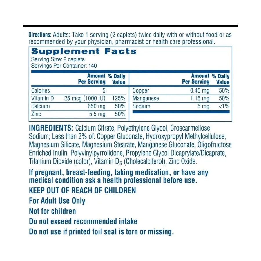 Citracal Maximum Plus Citrato De Calcio Vitamina D3 Zinc Osteoporosis 280 caps-6