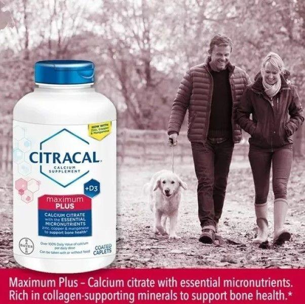 Citracal Maximum Plus Citrato De Calcio Vitamina D3 Zinc Osteoporosis 280 caps-7