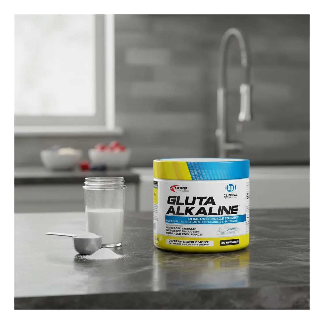 Bpi Clinical Series Aminoacidos Glutamina 1500mg Gluta Alkalina 100gr Sin sabor-5