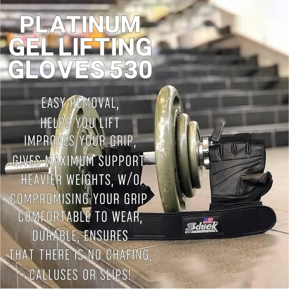 Guantes De Gimnasio Para Pesas Schiek 530 Platinum Series -1