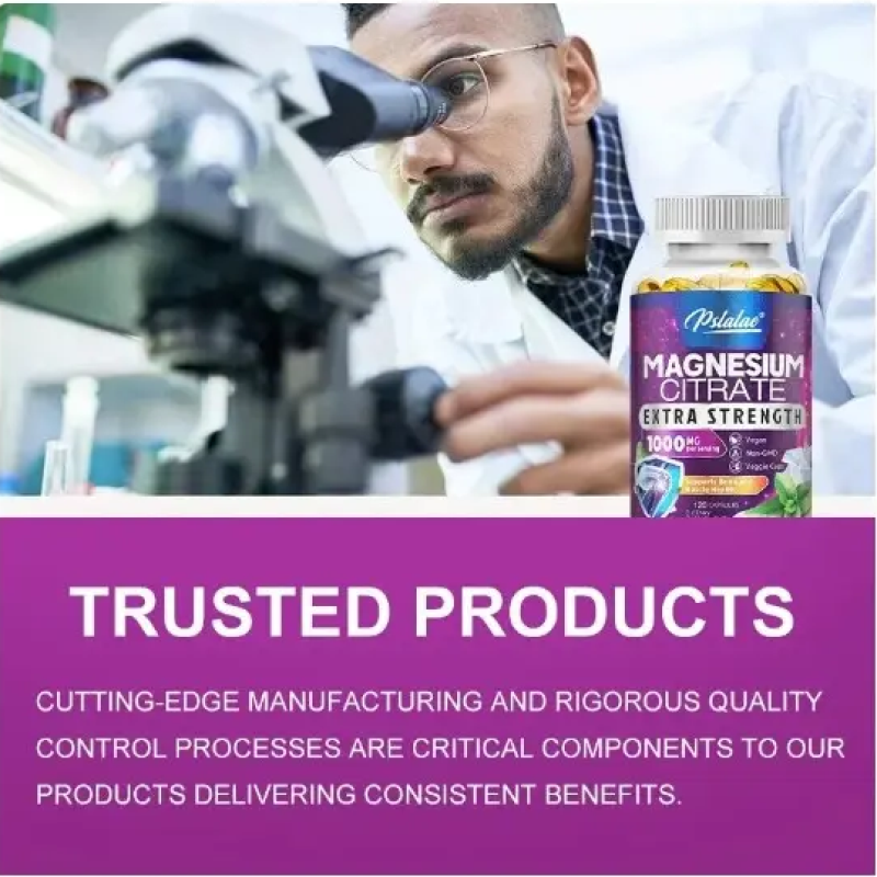 Citrato De Magnesio Puro 1000mg Extra Strength 120 Veg Caps-6