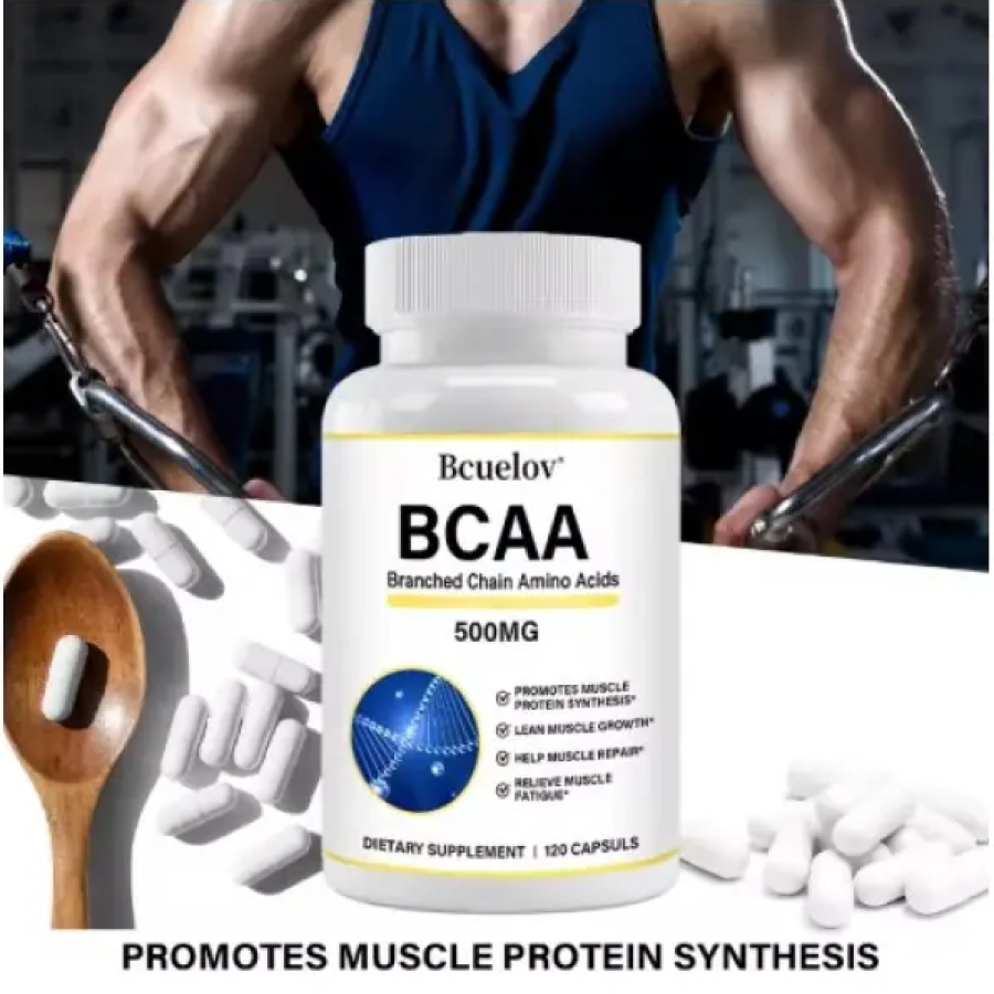 Bcuelov Bcaa Aminoacidos 500mg Crecimiento y Proteccion Muscular 120 Caps-4