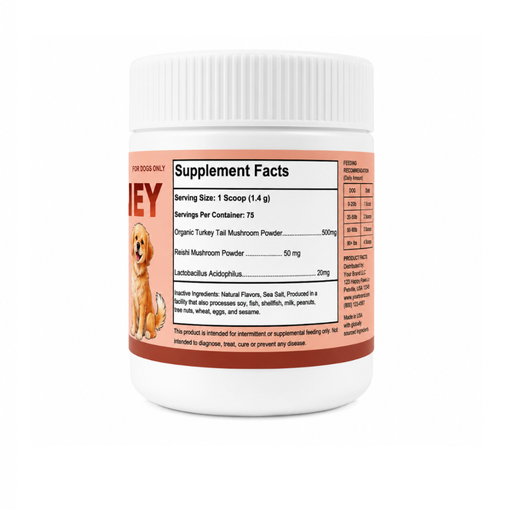 Turkey Tail + Suplemento Inmunologico Digestion Pelaje Perro Adulto Senior 100gr-6