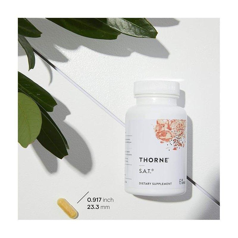 Thorne S.A.T. Milk Thistle Silimarina Curcuma Alcachofa Cuidado Del Higado 60 Caps-3