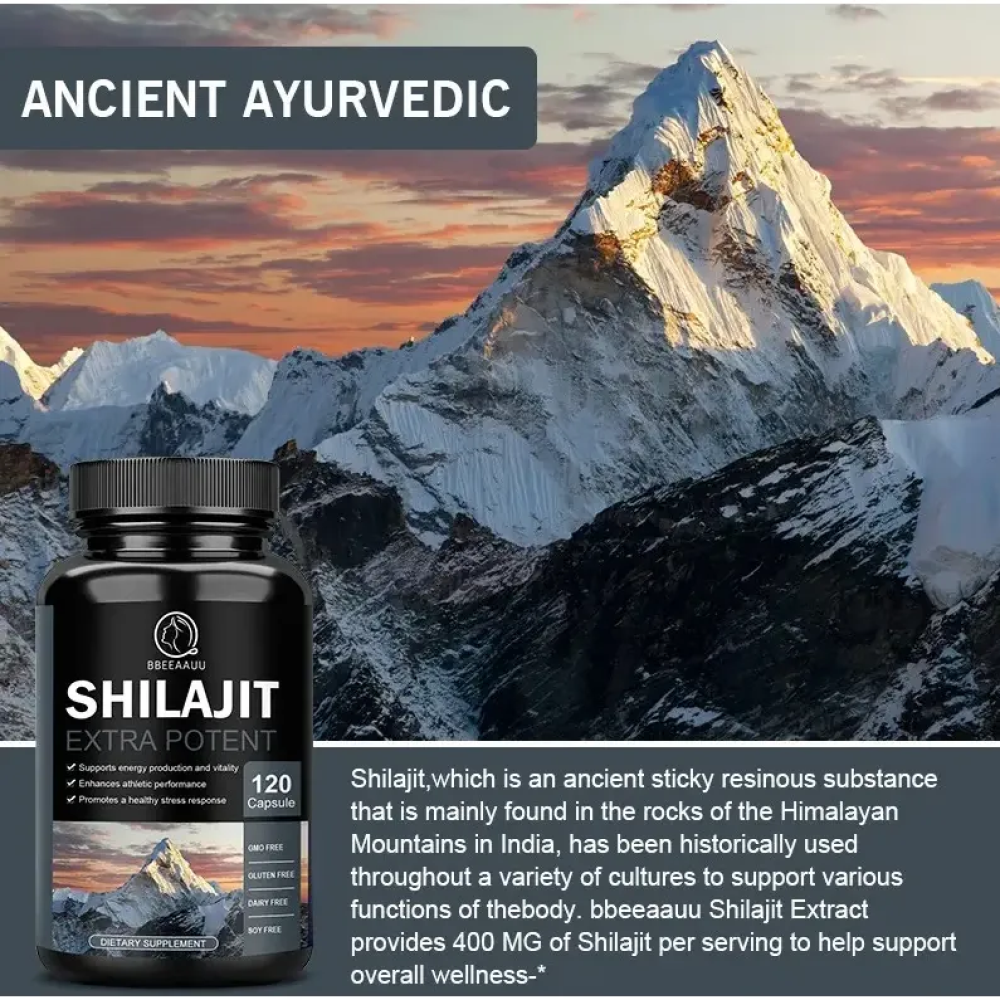 Shilajit Extracto Puro De Shilajit Del Himalaya 500mg Super Antioxidante 120cap-2