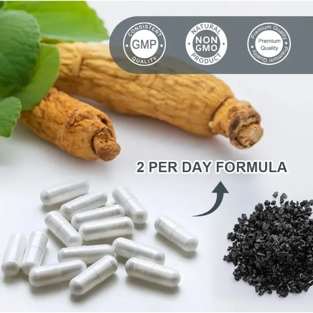Shilajit Extracto Puro De Shilajit Del Himalaya 500mg Super Antioxidante 120cap-5
