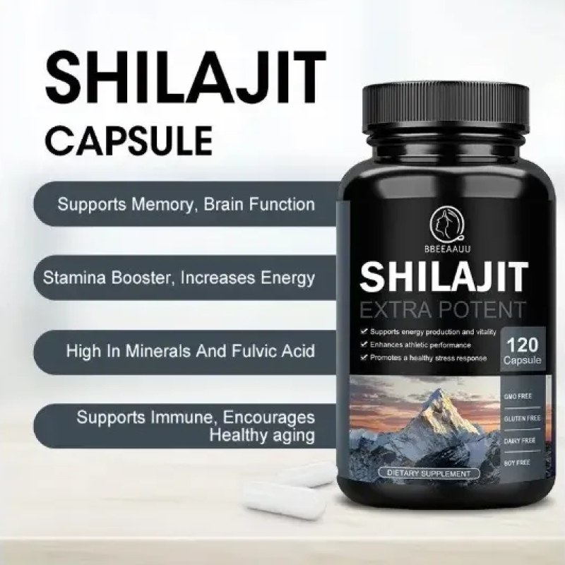 Shilajit Extracto Puro De Shilajit Del Himalaya 500mg Super Antioxidante 120cap-6