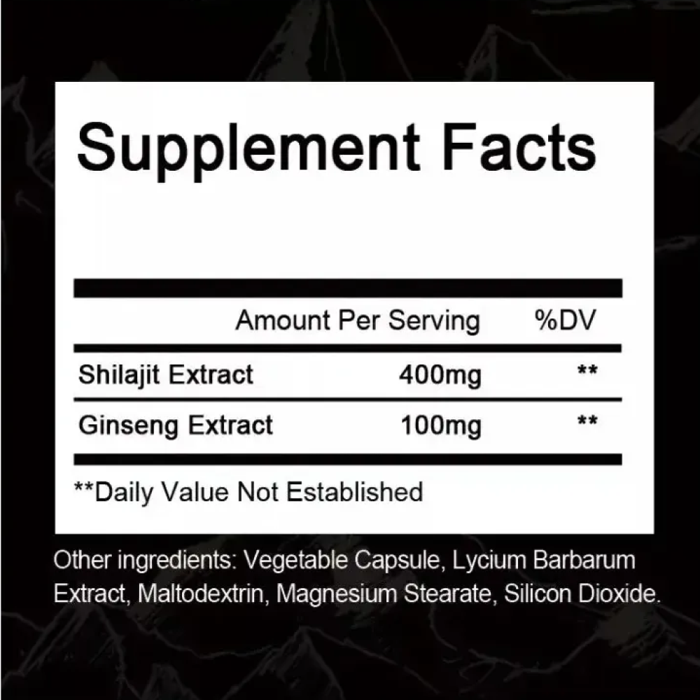Shilajit Extracto Puro De Shilajit Del Himalaya 500mg Super Antioxidante 120cap-7