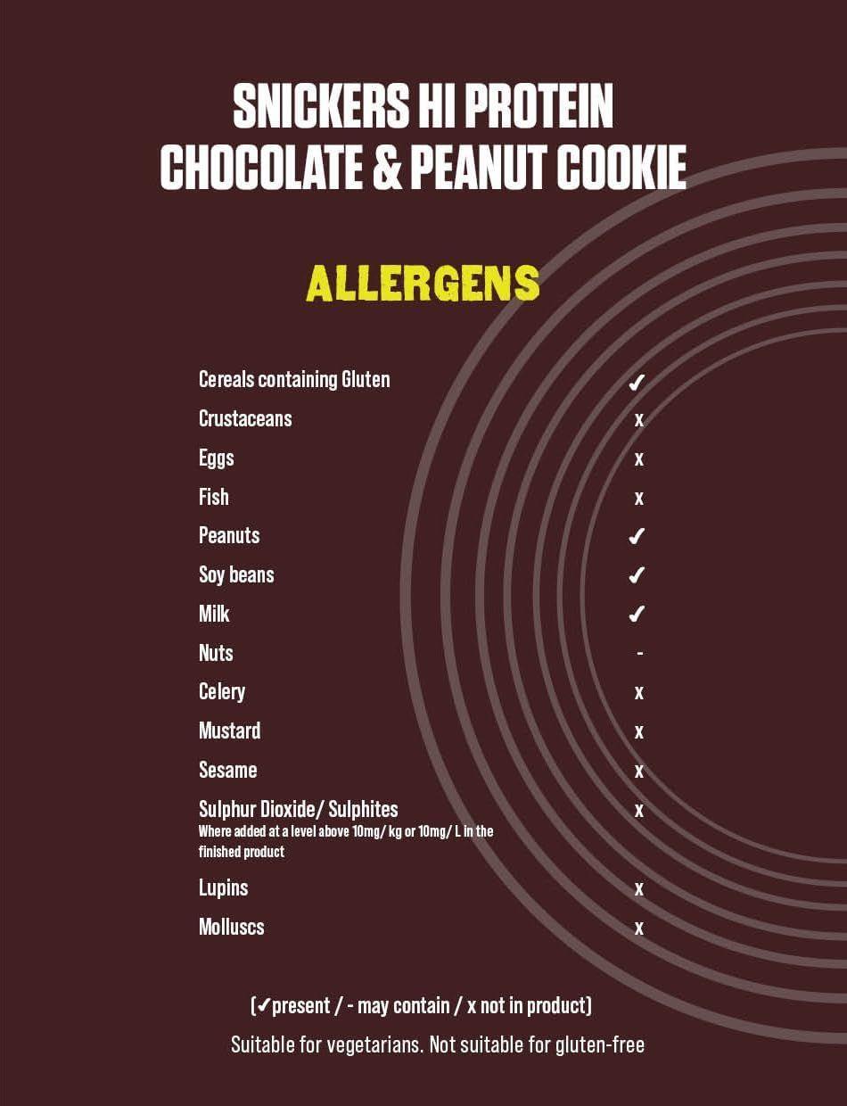 Snickers High Protein Cookie 60gr Galleton De Proteinas 12 unidades Chocolate Peanut-5