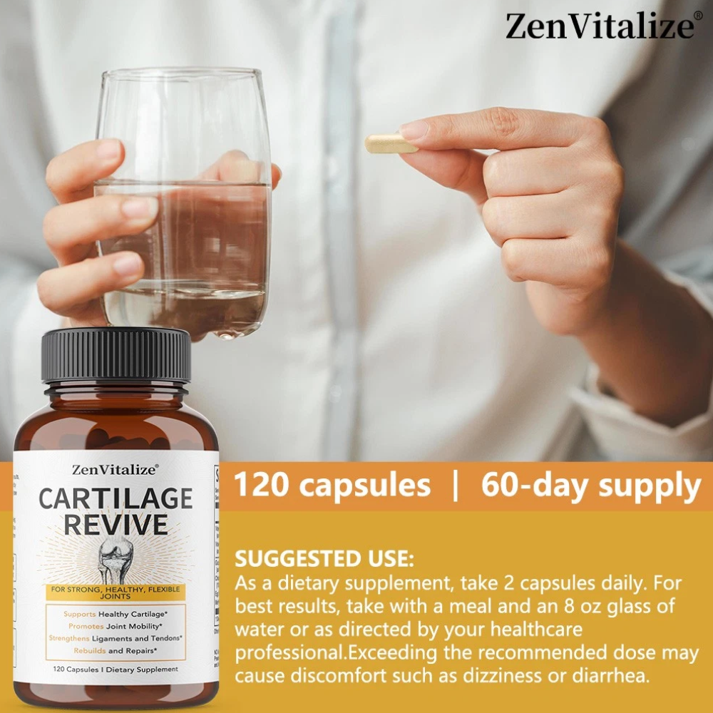 Cartilage Revive Glucosamina Colageno Cuidado Articular 120 caps-3