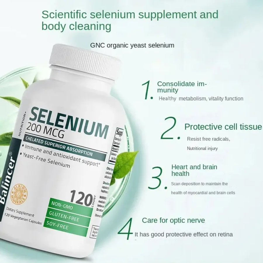 Albion Selenio 200mcg Antioxidante Cuidado Urinario Prostata 120 Caps Vegana-2