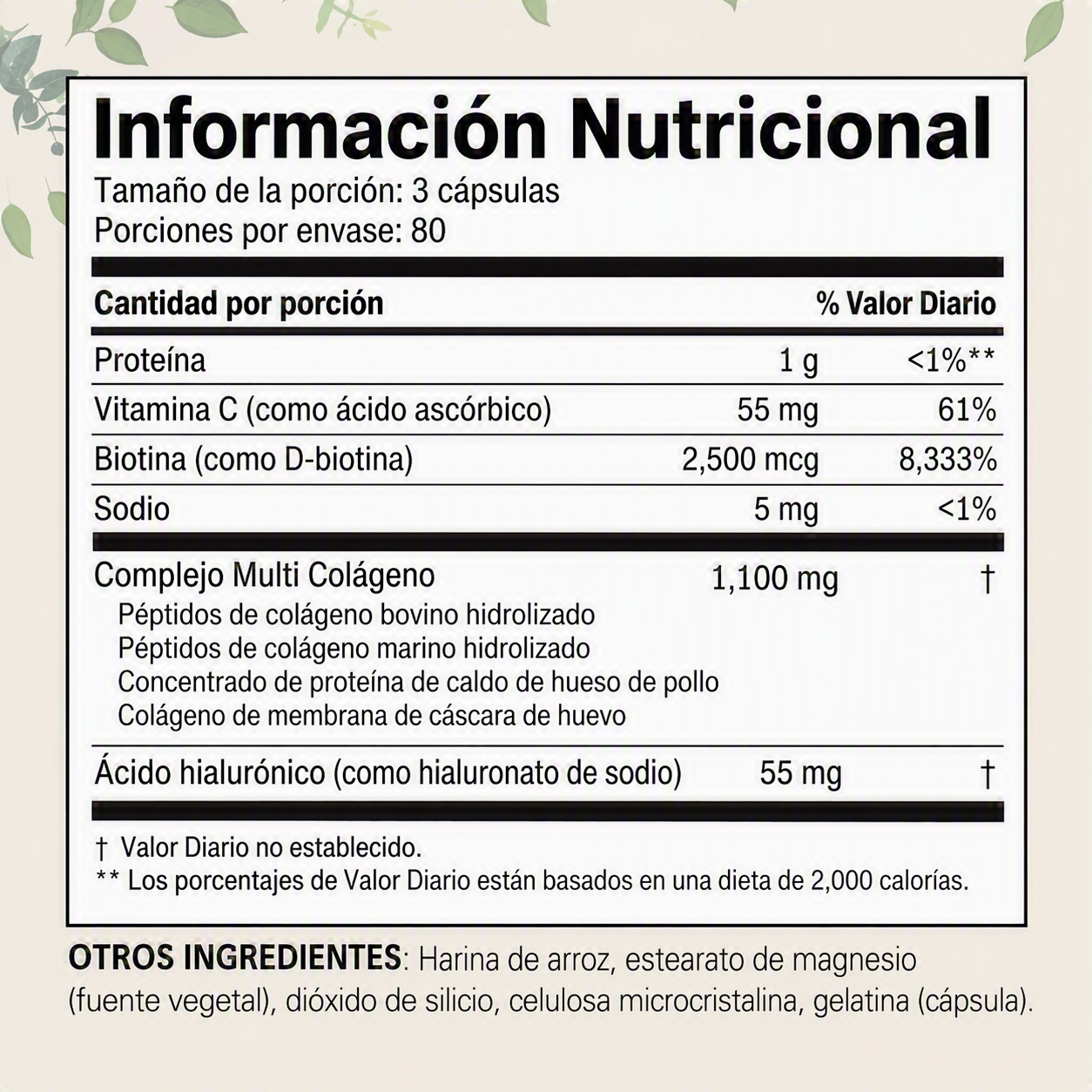 Colageno Hidrolizado Peptidos 1100mg Vitamina C  240 Caps-5