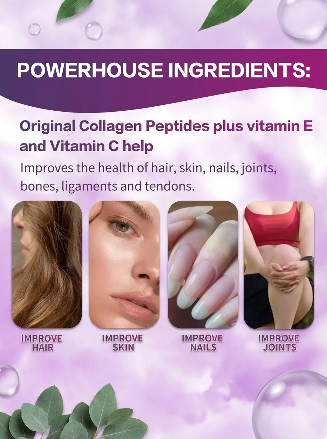 Colageno Hidrolizado Peptidos 1100mg Vitamina C  240 Caps-3
