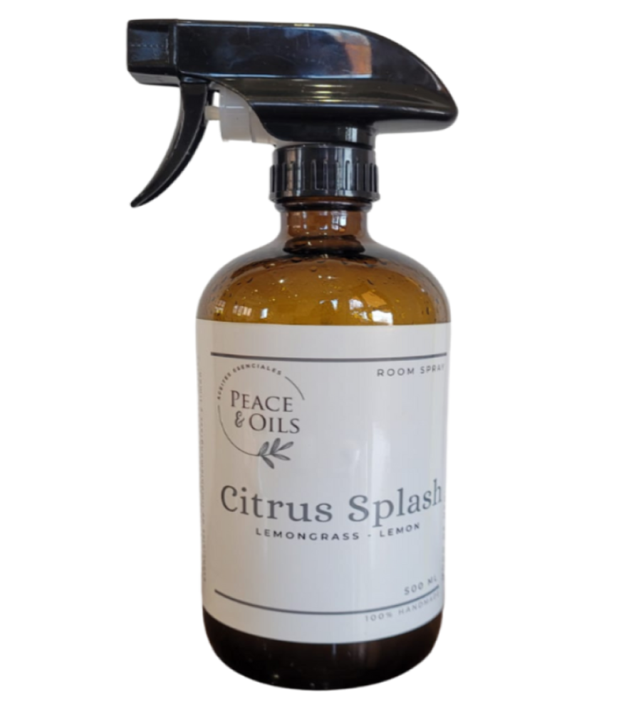 Bruma Aromatizante Espacios Peace & Oils Spray 500ml Fragancia Citrus Splash-0