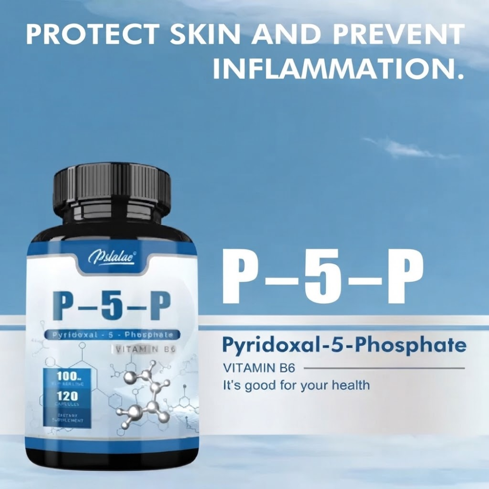 Pslalae Suplemento Piridoxal Fosfato P5p Vitamina B6 100mg 120 caps-2