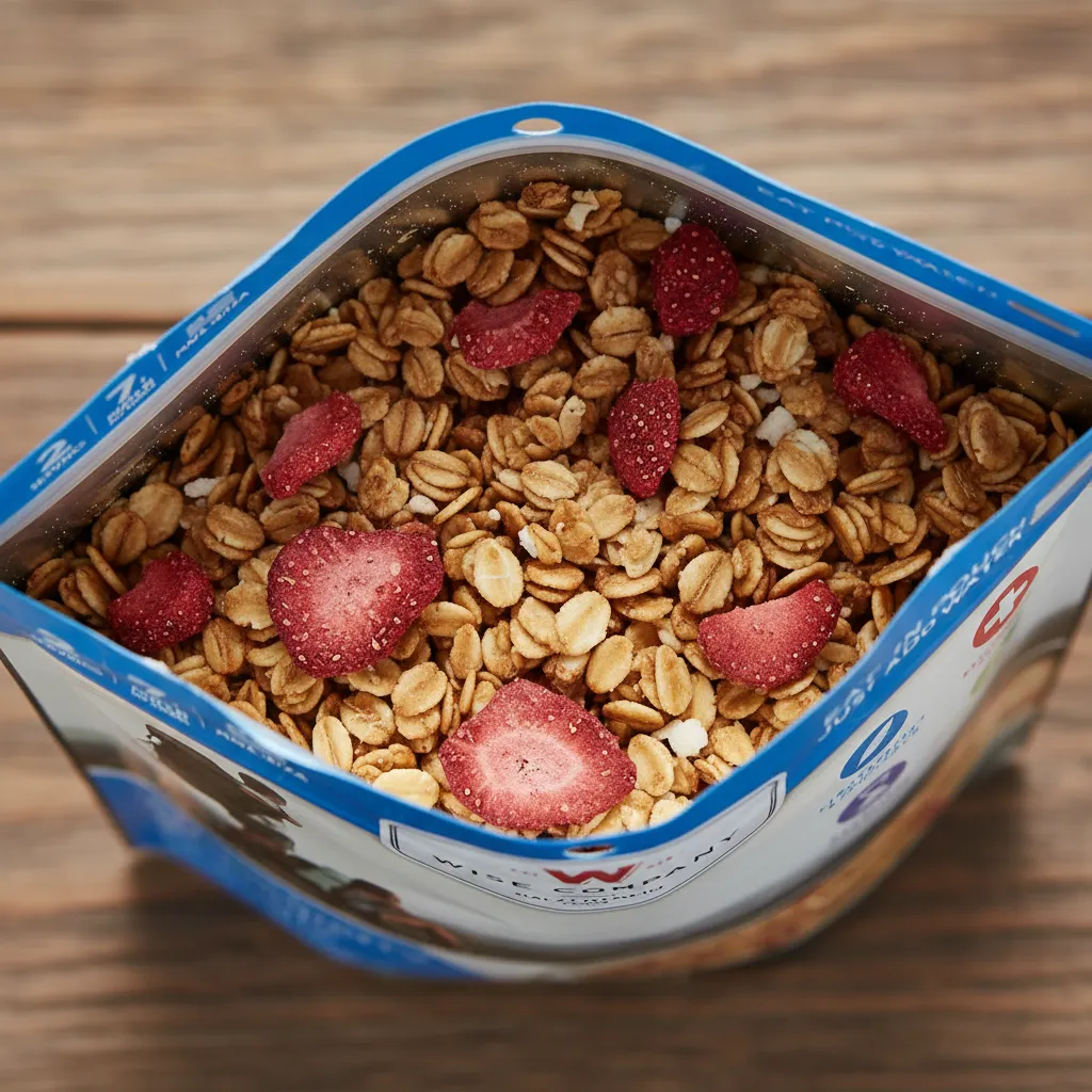 Wise Food Outdoor Comida Liofilizada Cereal 12 serv Strawberry Granola Camping-4