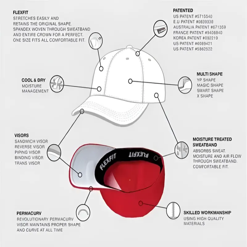 Brachial Gorro Jockey Flexfit Base Cap Fame L  Red-3