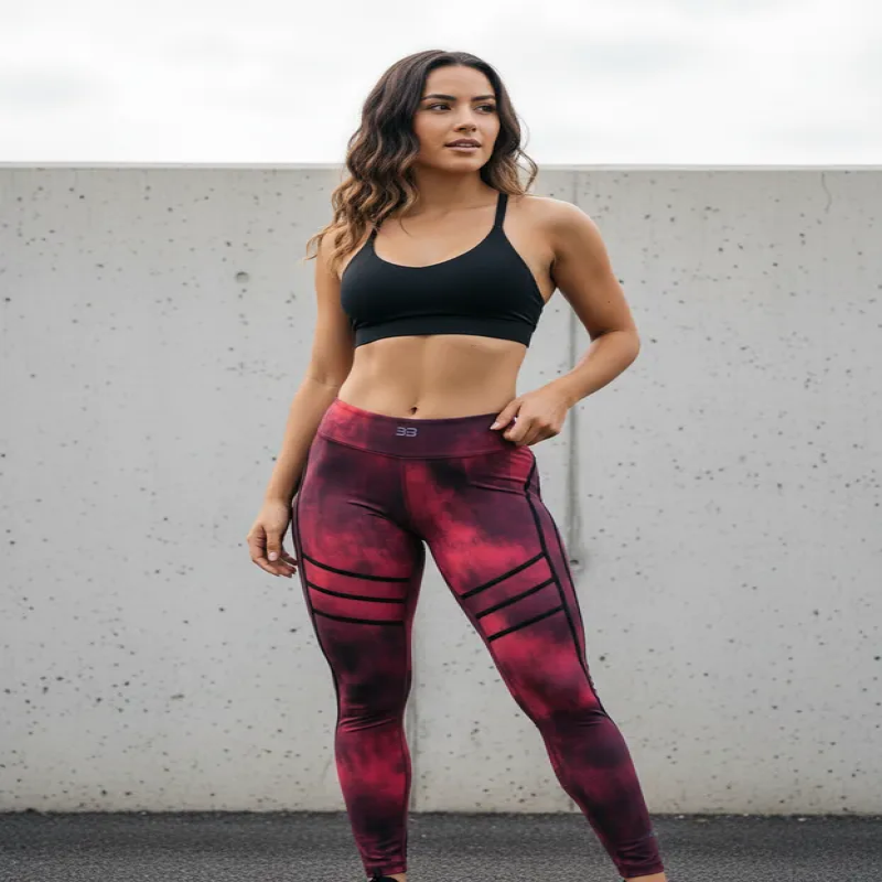 Better Bodies Calza Leggins Gimnasio Mujer Grunge Hot Pink-4