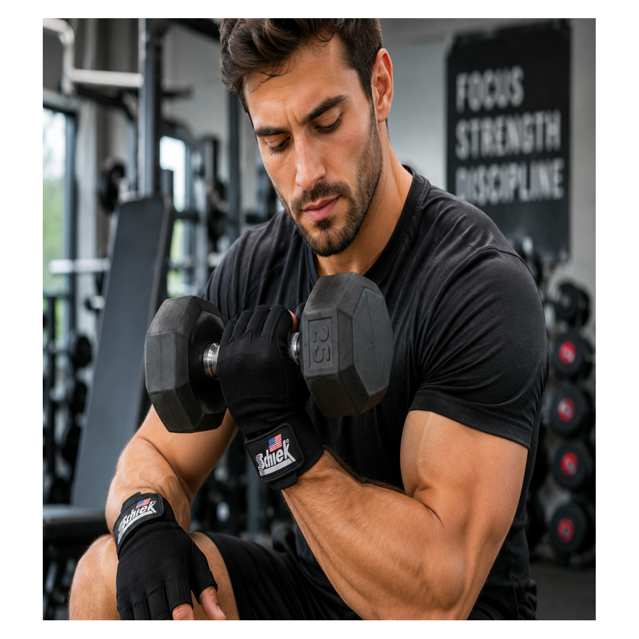 Guantes De Gimnasio Para Pesas Schiek 540 Platinum Series Talla M-5