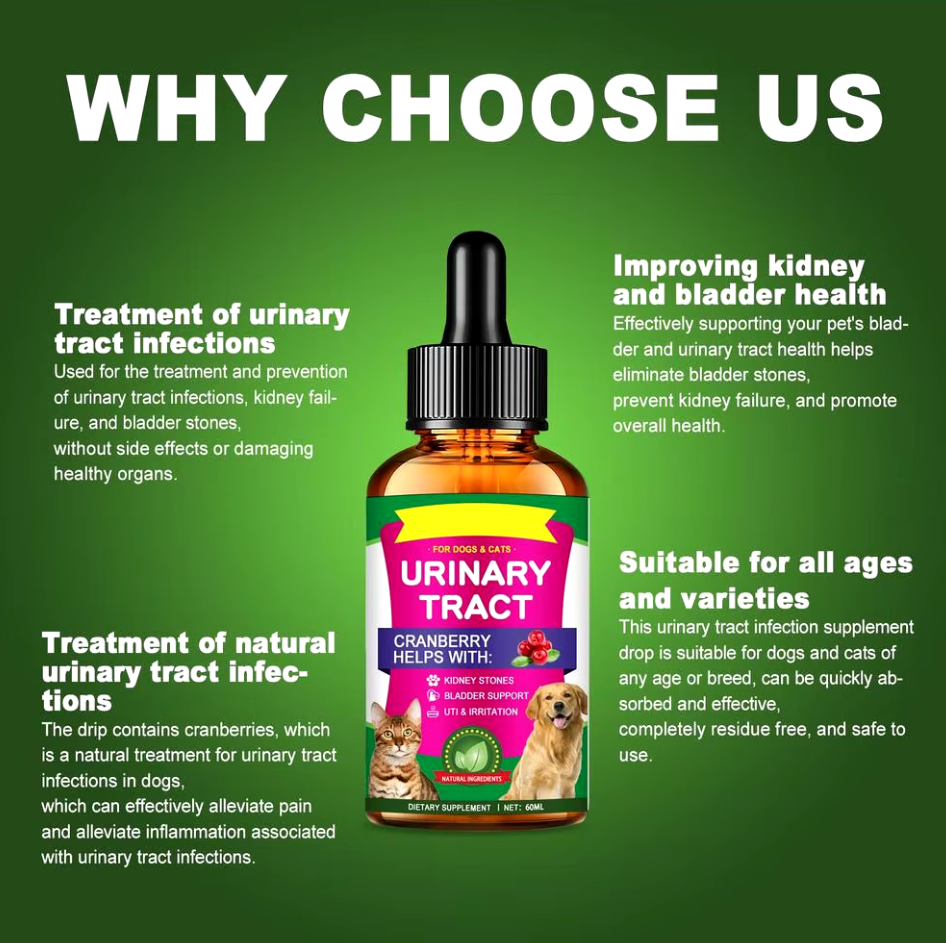 Cranberry Arandano Rojo Cuidado Vias Urinarias Perros Gatos Pet 60ml-3