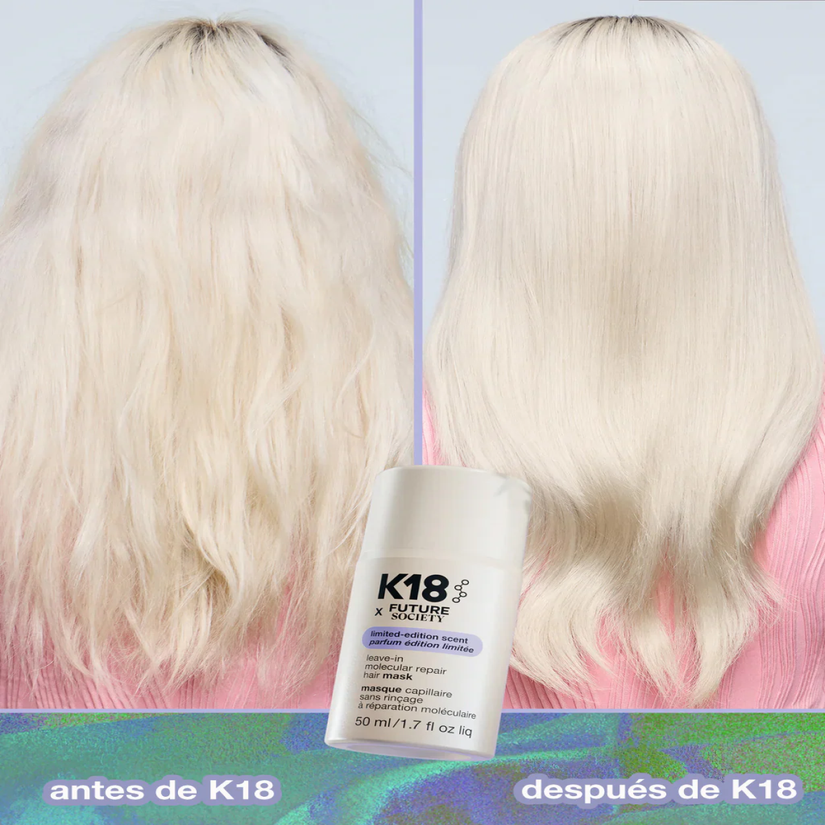 K18 x Future Society Mascarilla Reparadora Capilar Sin Enjuague Floating Forest -1