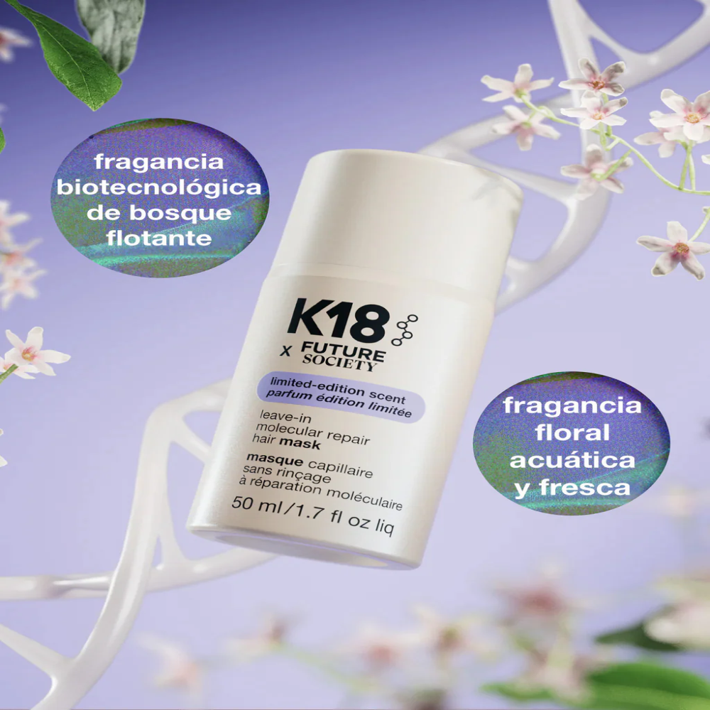 K18 x Future Society Mascarilla Reparadora Capilar Sin Enjuague Floating Forest -4