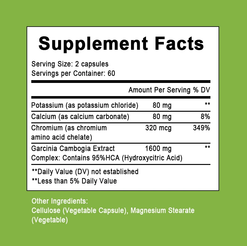 Garcinia Cambogia 1600mg Para Quemar Grasas y Bajar De Peso 120 Gel Caps-6
