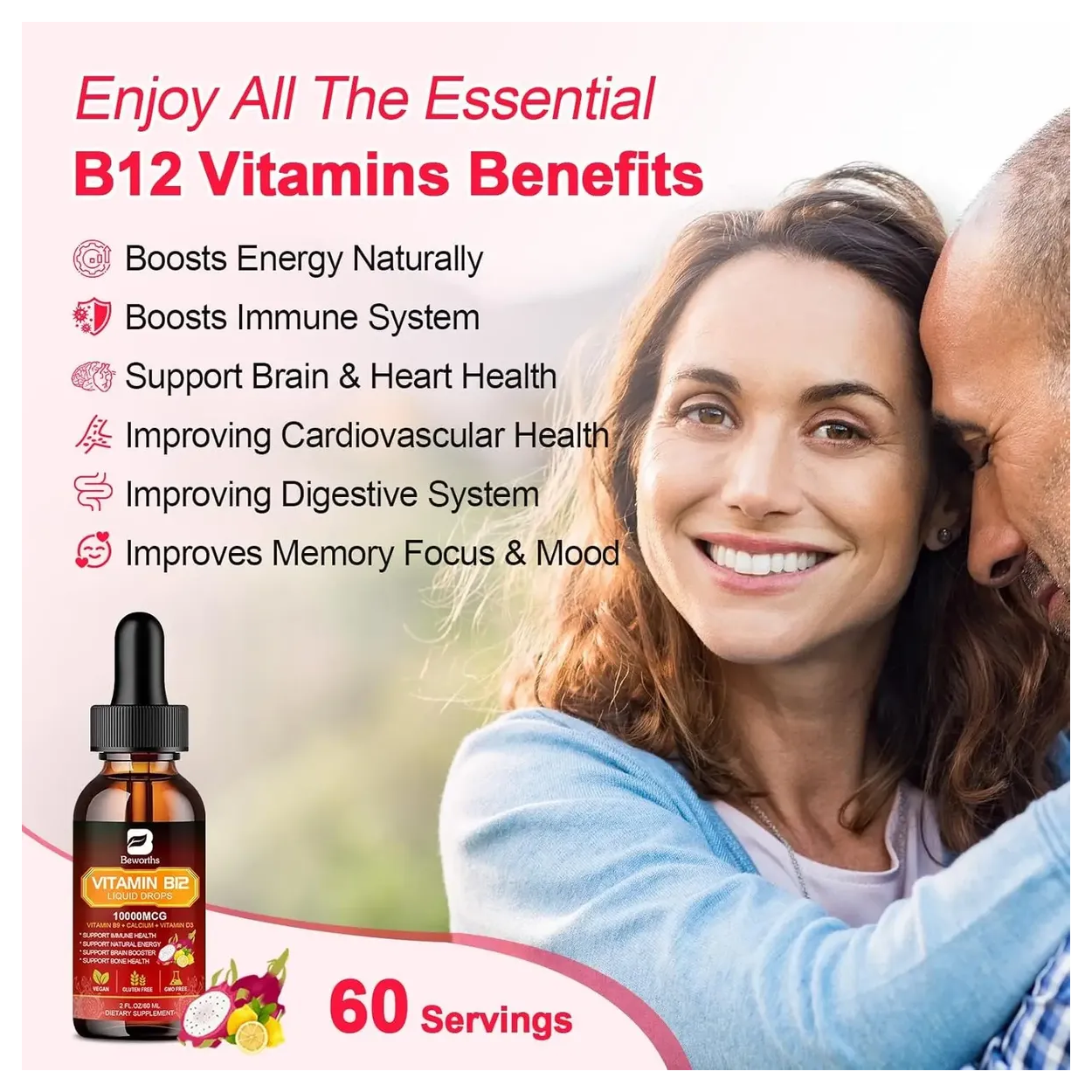 Beworths B12 Vitamina B12 Liquida Sublingual 10000mcg 60ml-4