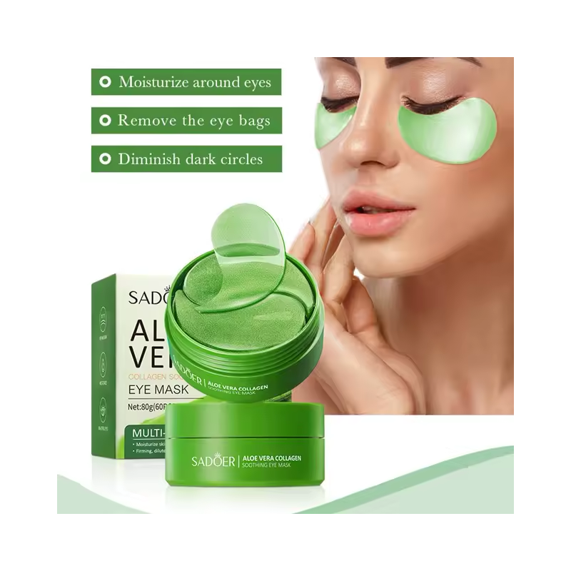 Parches De Ojos Sadoer Aloe Vera Colageno Anti Ojeras 30par-4