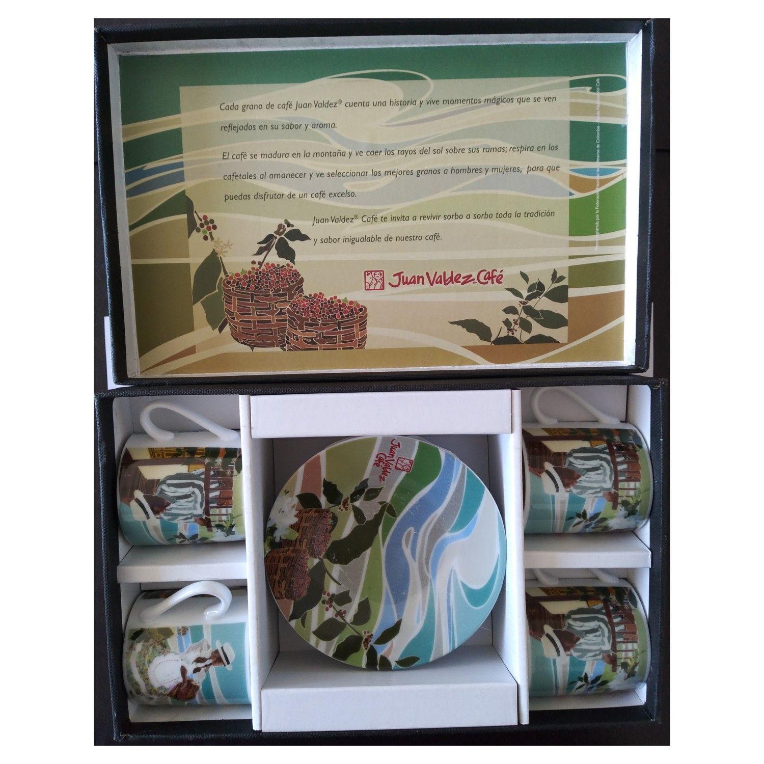 Tazas Juan Valdez Set De 4 Tazas De Cafe Espresso Raices del Cafe Heritage-2